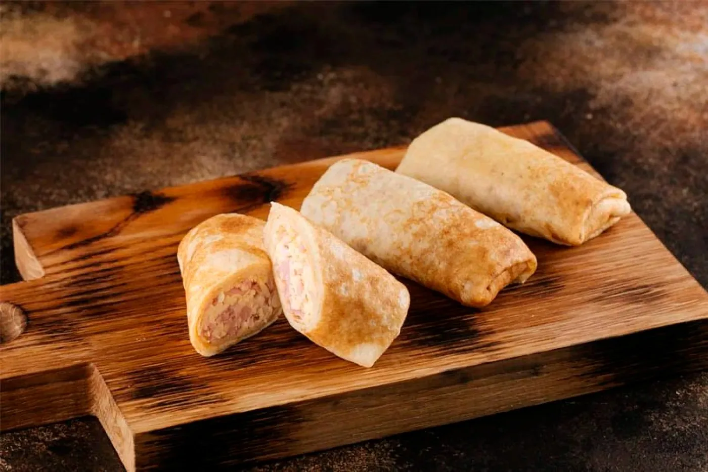 Блины с ветчиной и сыром